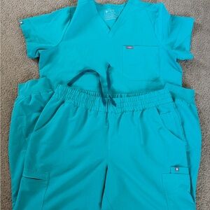 FIGS Aqua Blue Scrub Top